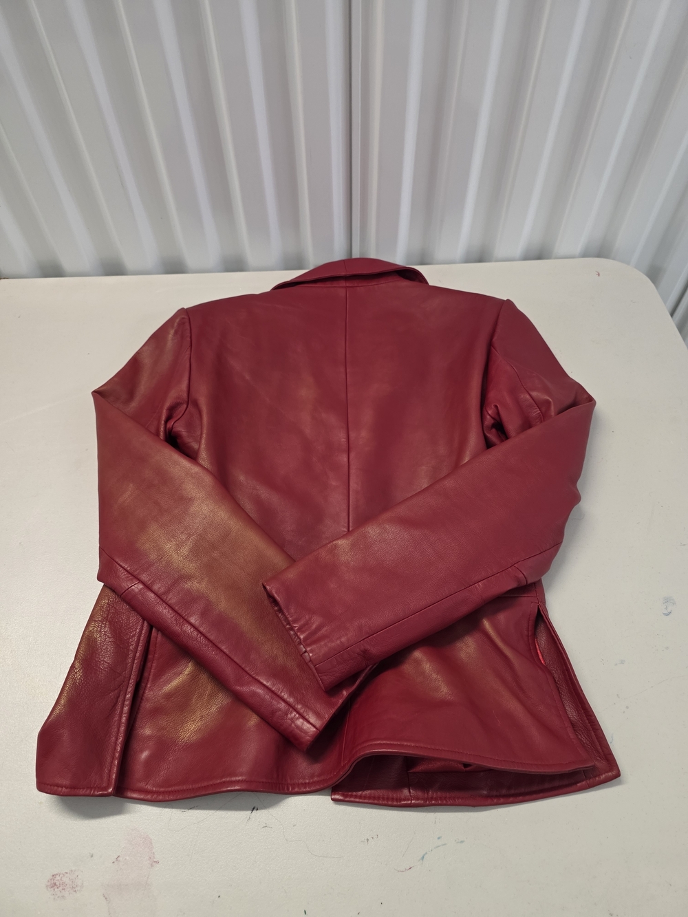 Cache Womens Red Genuine Leather Long Sleeve Outdoor Jacket Size XS - Picture 4 of 5